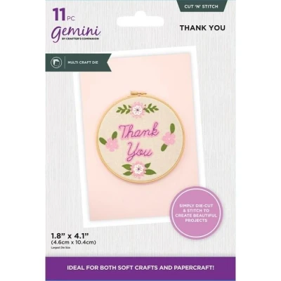 Afbeelding van Gemini Multimedia Snijmal Cut ‘N’ Stitch Thank you