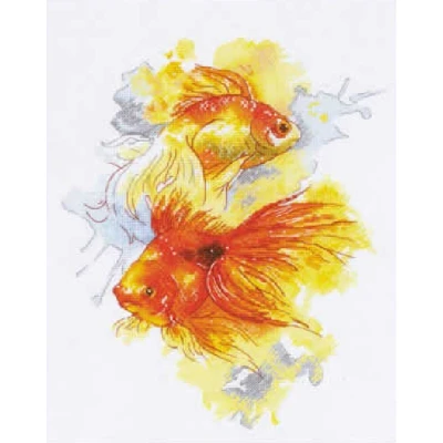 Afbeelding van Goldfishes Aida telpakket Riolis