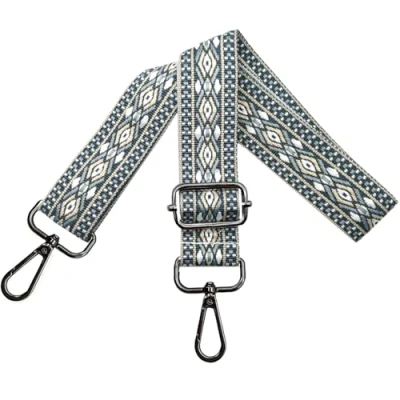Afbeelding van Verstelbare schouderriem voor damestassen, afneembare tasriem, breedte 3,8 cm, met zwarte karabijnhaak, handtassen, lichtblauw, N34