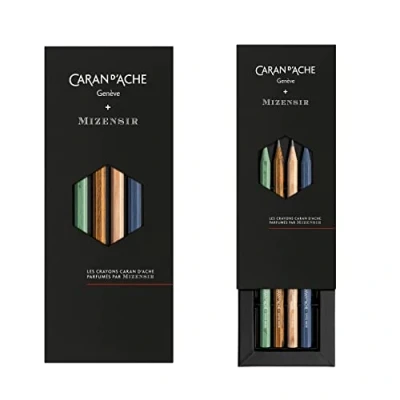 Afbeelding van Caran d&#039;Ache 0361.414 Les Crayes de la Maison geurpotloden, HB, zilverkleurig, 4 stuks