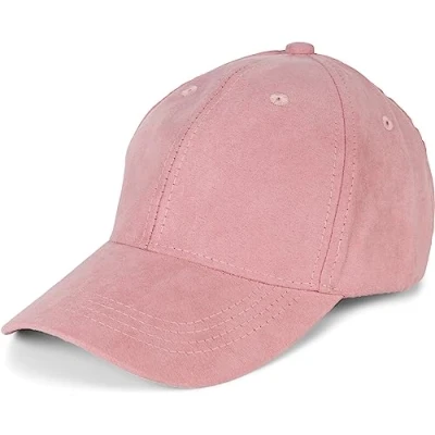 Afbeelding van styleBREAKER 04023049 Unisex Baseball Cap 6 Panel Suède Look Verstelbare Cap, Roze