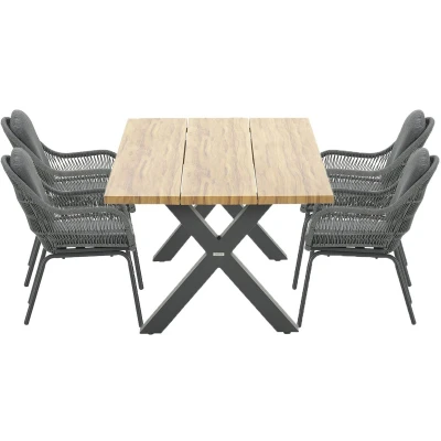 Afbeelding van Garden Impressions Yima tuinset 7 delig Zadar tuintafel 180x100 cm