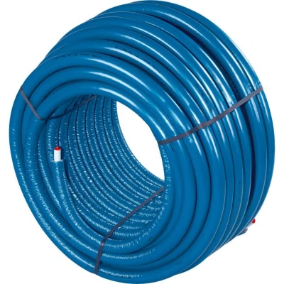 Afbeelding van 25mm x 2,5 Lengte: 50 meter Blauw geïsoleerd 6mm Unipipe Alu/Pex. Artikelnr: 1091725