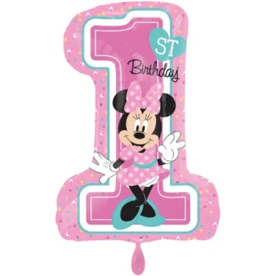Afbeelding van Supershape folieballon Minnie Mouse 1 jaar