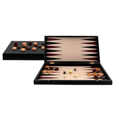Afbeelding van Aquamarine Games Serie Backgammon zwart, zwart (CP033)
