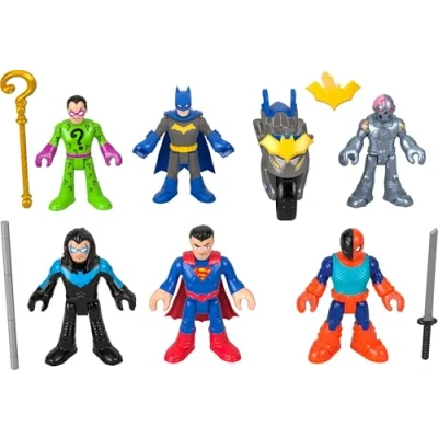 Afbeelding van Imaginext DC Super Friends Deluxe figuurdoos met 9 elementen HXF94