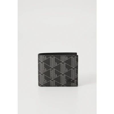Afbeelding van LACOSTE portemonnee Billfold Coin Monogram Noir Gris zwart