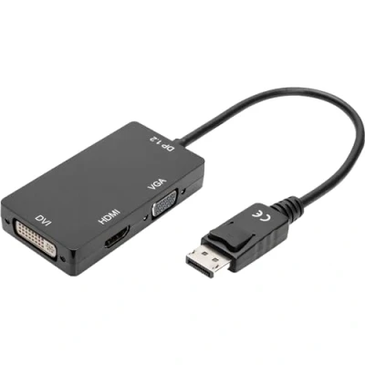 Afbeelding van Digitus AV Converter AK 340418 002 S [DisplayPort HDMI, DVI, VGA] 3840 x 2160 Pixel