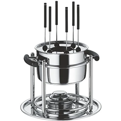 Afbeelding van WMF Fondueset voor feestjes, 6 delig, roestvrij staal, zilverkleurig, 27,7 x 27,8 21,3 cm