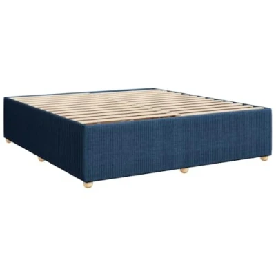 Image de vidaXL Cadre de lit Bleu Tissu 180x200 cm