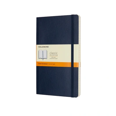 Image de Carnet ligne grand format souple saphir