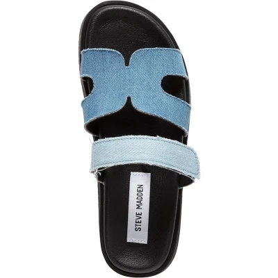 Afbeelding van Steve Madden Missile Muiltjes, Dames, Maat: 37, Blue denim Textiel