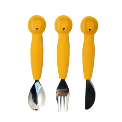 Afbeelding van Trixie Silicone cutlery set 3 pack Mr. Lion