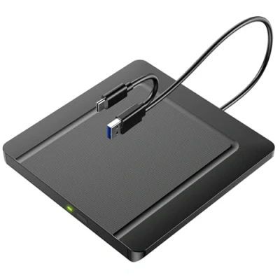 Afbeelding van externe CD dvd speler CD/DVD drive USB 3.0 &amp; C, +/ RW ROM optische brander voor laptop, pc, desktop, MacBook, Windows