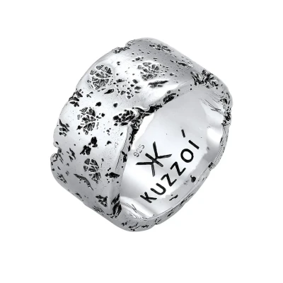 Afbeelding van Kuzzoi Vintage LOOK Ring silvercoloured, Heren, Maat: 62, Silver coloured