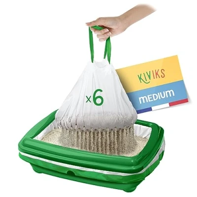 Image de KIVIKS Sacs à Litière Filtrants Superposés Biodégradables Taille MEDIUM x 6