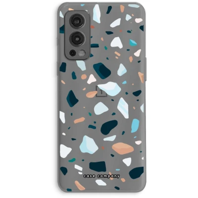 Afbeelding van Case Company® hoesje geschikt voor OnePlus Nord 2 5G Terrazzo N13 Soft Cover Telefoonhoesje Bescherming aan alle Kanten en Schermrand