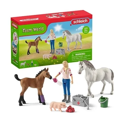 Afbeelding van Playset Schleich Vet visiting mare and foal Paard Plastic