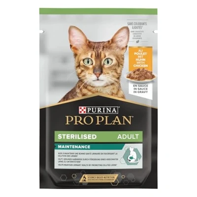 Afbeelding van 12 x 85 g Sterilised Kip Adult Maintenance Purina Pro Plan Kattenvoer