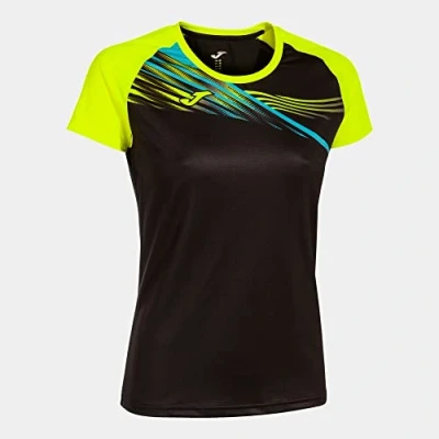 Afbeelding van Women&#039;s Sports T shirt Joma Elite X Black Fluor Yellow M