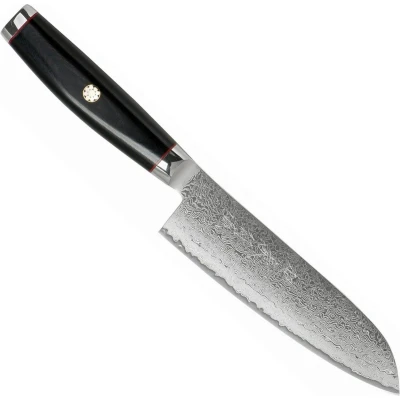 Afbeelding van Yaxell Super Gou Ypsilon Santoku Koksmes 193 Lagen Damast, SG2 Staal, 16.5 cm Lemmet
