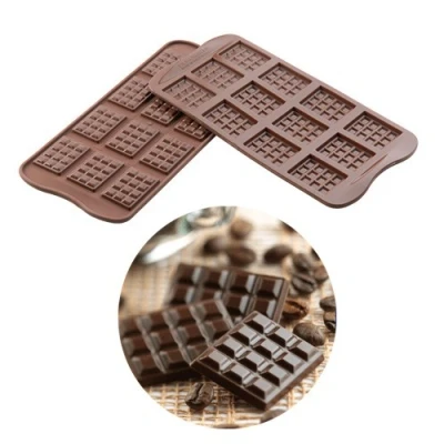 Afbeelding van Silikomart Chocolademal Tabletjes (12x) 3,8x2,8 cm