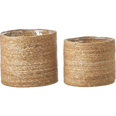 Afbeelding van Atlantic Mand voor Planten Set van 2 H26 x Ø30 cm Lichtbruin