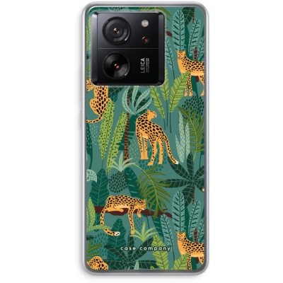 Afbeelding van Case Company® hoesje geschikt voor Xiaomi 13T Pro Luipaard 2 Soft Cover Telefoonhoesje Bescherming aan alle Kanten en Schermrand