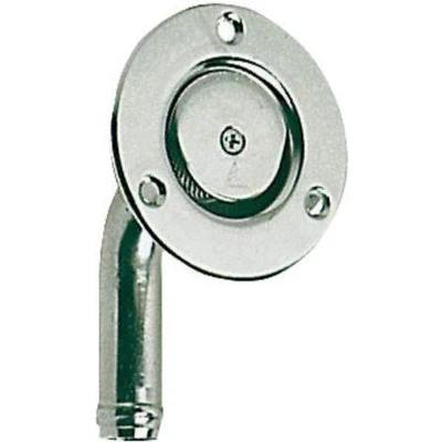 Afbeelding van Tankontluchter, haaks vlak met schroefverbinding, RVS, 16mm
