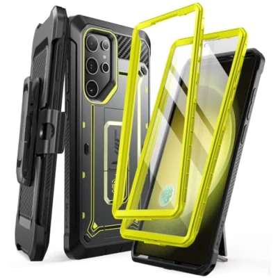 Afbeelding van SUPCASE Unicorn Beetle Pro beschermhoes voor Samsung Galaxy S24 Ultra met standaard, [2 voorframe], 360 graden schokbestendige volledige riemclip en standaard displaybescherming