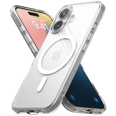 Afbeelding van Ringke Fusion Magnetic Clear Transparant iPhone 16 hoesje Geschikt voor magsafe