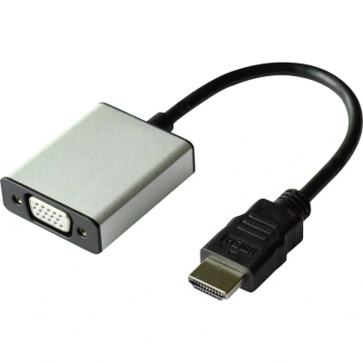 Afbeelding van Value 12.99.3119 HDMI kabel / VGA Adapterkabel A stekker, bus 15 polig 0.15 m Zwart
