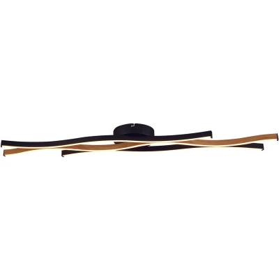 Afbeelding van Searchlight Bari Plafondlamp Swirl Wood