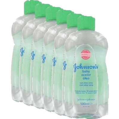 Afbeelding van Johnson Baby Olie Aloe Vera XL Voordeelverpakking 6 x 500 ml