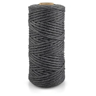 Afbeelding van Netuno Macramégaren, donkergrijs, 3 mm, 100 m, van katoen, voor knutselen, decoratie, haken en doe het zelf