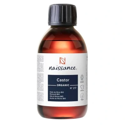 Afbeelding van Naissance Biologische ricinusolie koudgeperst (nr. 217) 225 ml snelle groei voor haar, wimpers, wenkbrauwen, lichaam, baard, nagels plantaardig, natuurlijk