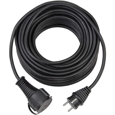 Image de brennenstuhl Bremaxx AT N05V3V3 F 3G1,5 Rallonge de câble d&#039;alimentation CEE 7/4 (F) pour power 7/7 (M) CA 300/500 V 15 m noir Autriche