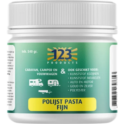 Afbeelding van 123 Products FIJN Polijst Pasta 540 Gram Wit Schoonmaakartikelen