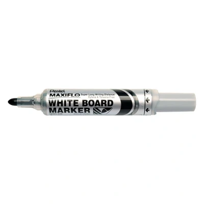 Image de Pentel Marqueur Tableau Blanc Maxiflo Pointe Ogive Moyenne Noir