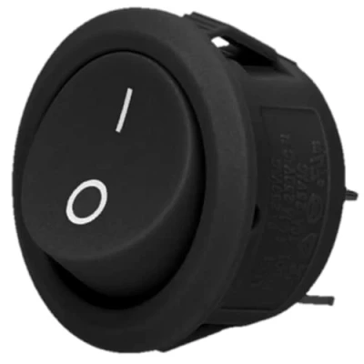 Afbeelding van ORNO AE 13180 tuimelschakelaar, rond, voor auto, vrachtwagen, zwart