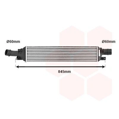 Afbeelding van VAN WEZEL 03004358 Intercooler AUDI: Q3
