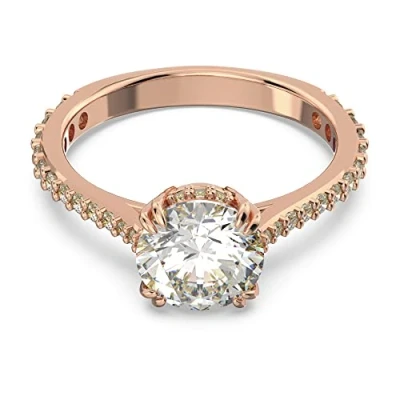 Afbeelding van Swarovski Constella Collectie Ringen, Roségouden plating, zirkonia, Zirkonia