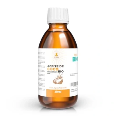 Afbeelding van Snadi Biologische gefractioneerde kokosolie (MCT) 250 ml 100% zuiver en natuurlijk diepe vochtinbrengende crème voor huid haar ideaal cosmetica aromatherapie