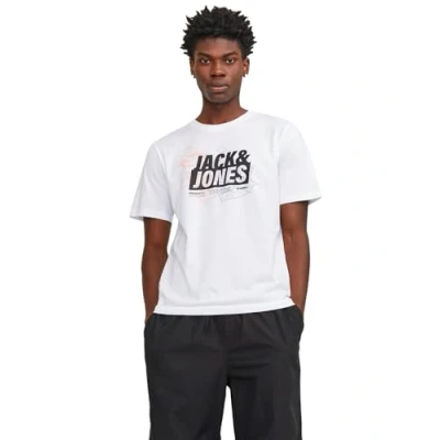 Image de JACK &amp; JONES Jcomap T shirt à col rond pour homme, blanc, M