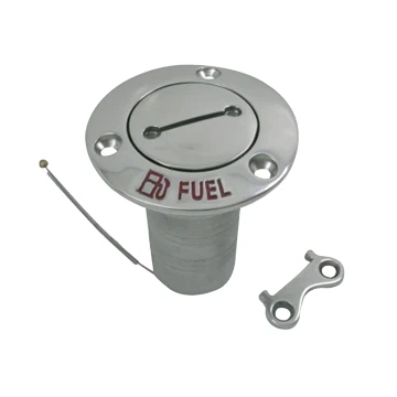 Afbeelding van Rvs dekvuldop &#039;fuel&#039; slangaansluitingdiameter 38mm flensdiameter 76mm 0graden model