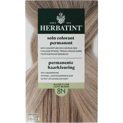 Afbeelding van Herbatint Permanente Haarkleuring 8N Licht Blond