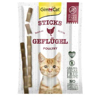 Afbeelding van Gimcat Sticks Kattensnack Gevogelte 20 g 4 stuks