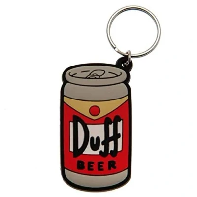 Afbeelding van The Simpsons Duff Rubber Sleutelhanger
