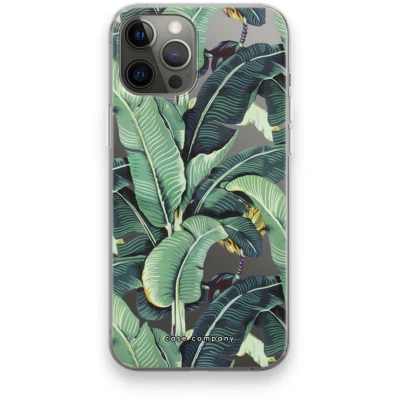 Afbeelding van Case Company® hoesje geschikt voor iPhone 12 Pro Max Bananenbladeren Soft Cover Telefoonhoesje Bescherming aan alle Kanten en Schermrand