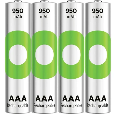 Afbeelding van GP Batteries ReCyko Oplaadbare AAA batterij (potlood) NiMH 950 mAh 1.2 V 4 stuk(s)